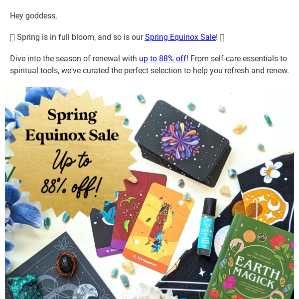 🌷 Don't Miss Out: Spring Equinox Sale up to 88% Off! 🌻