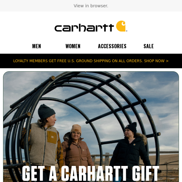 Trade your gear for a Carhartt gift card