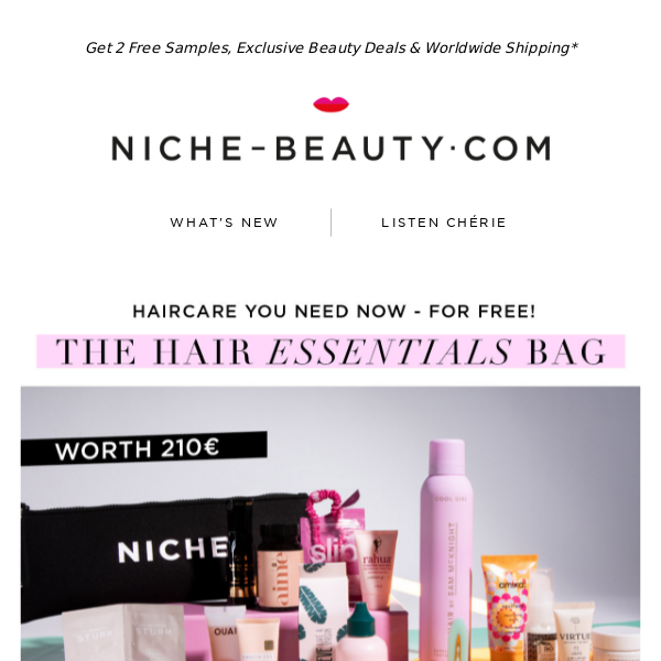 Our FREE Hair Essentials Bag - Haircare you need now!