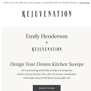 GIVEAWAY: Design Your Dream Kitchen with Emily Henderson + Rejuvenation