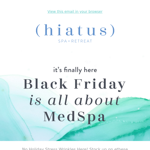 💉 Black Friday is all about MedSpa