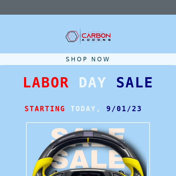 Carbon Addons Labor Day Sale 🤩