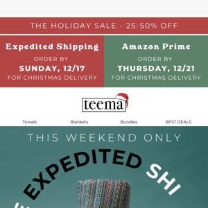 THIS WEEKEND ONLY! Free Expedited Shipping On Orders Over $250! 👏