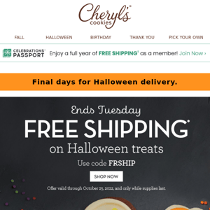 Score FREE shipping on Halloween goodies this weekend.