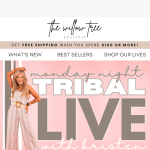 TRIBAL LIVE 🌴 with Kristen!