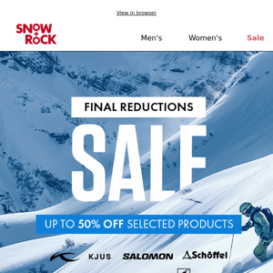 Up to 50% off selected ski jackets