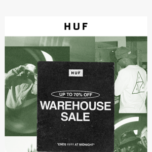 HUF WAREHOUSE SALE