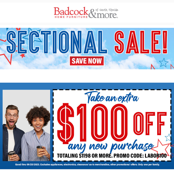 September Sectional Sale!