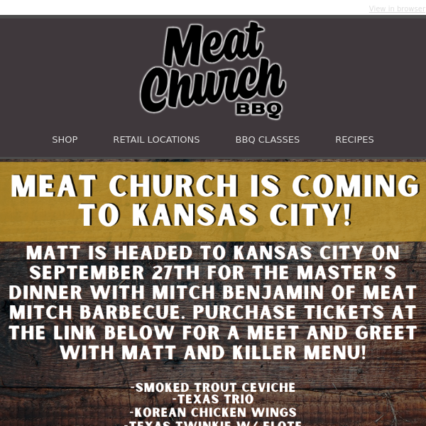 Meat Church is coming to Kansas City!