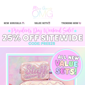 25% Off All Value Sets! 💗