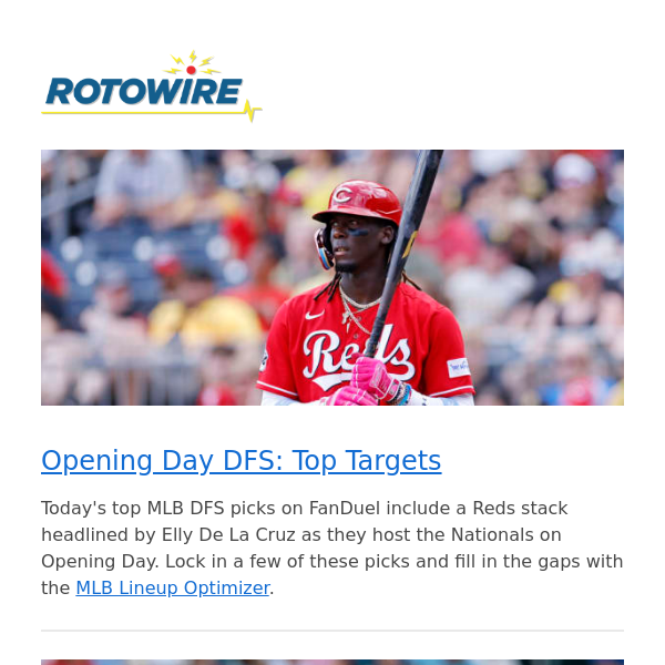 Opening Day DFS: Top Targets, Bargain Bats and Stacks to Consider