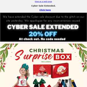 Cyber Sale extended due to the Glitch.