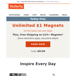 This just in: you’re getting $1 Magnets + Free Shipping
