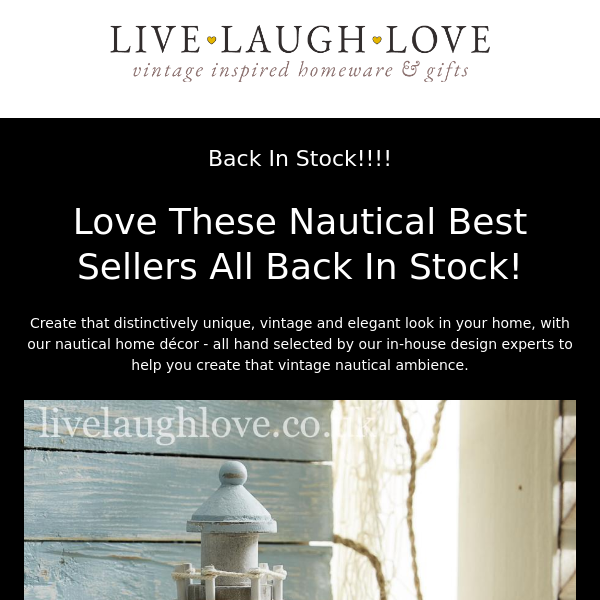 Nautical Best Sellers Back In Stock!!!!