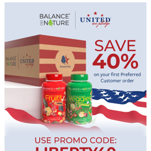 Save 40% Today! Try the new Patriot Pack!