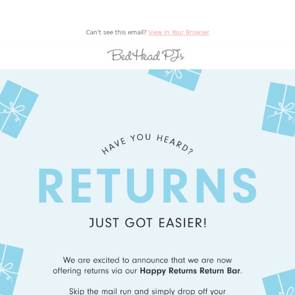 Returns Just Got Easier! ✉️