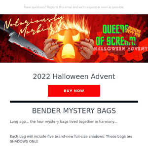 BENDER MYSTERY BAGS!