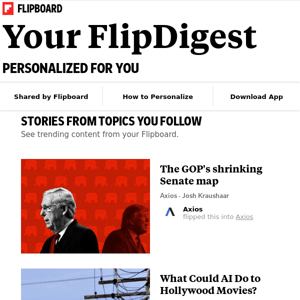 What's new on Flipboard: Stories from U.S. Politics, Technology, Entertainment and more