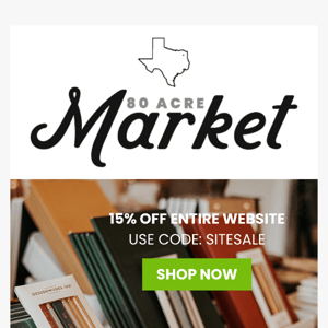 ENTIRE WEBSITE 15% OFF