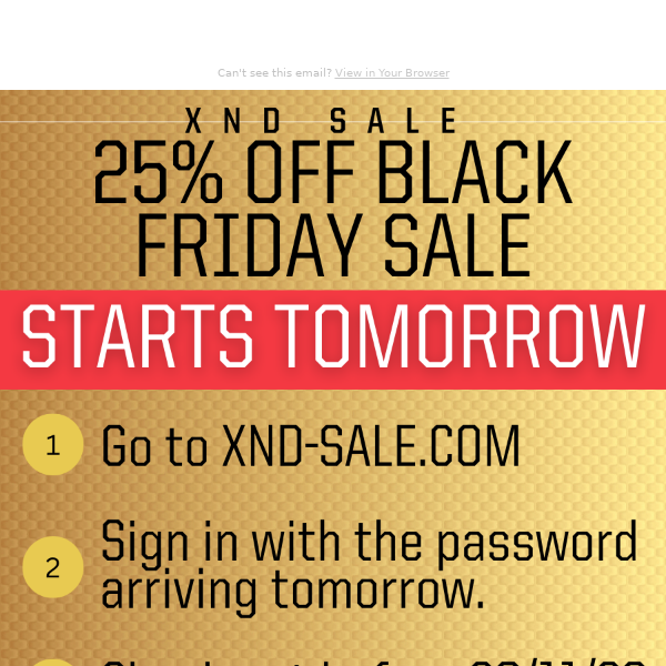 The Xendurance Black Friday sale starts tomorrow