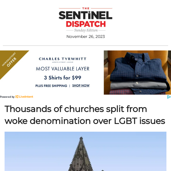 Thousands of churches split from woke denomination over LGBT issues