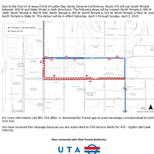 470 - Ogden-Salt Lake Intercity On Detour