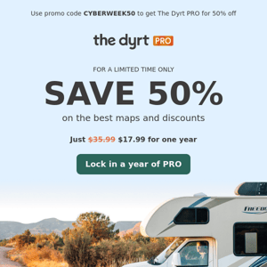 The Dyrt, Save 50% on the best maps & discounts!