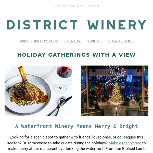 Celebrate the Holidays with Waterfront Dining 🥂