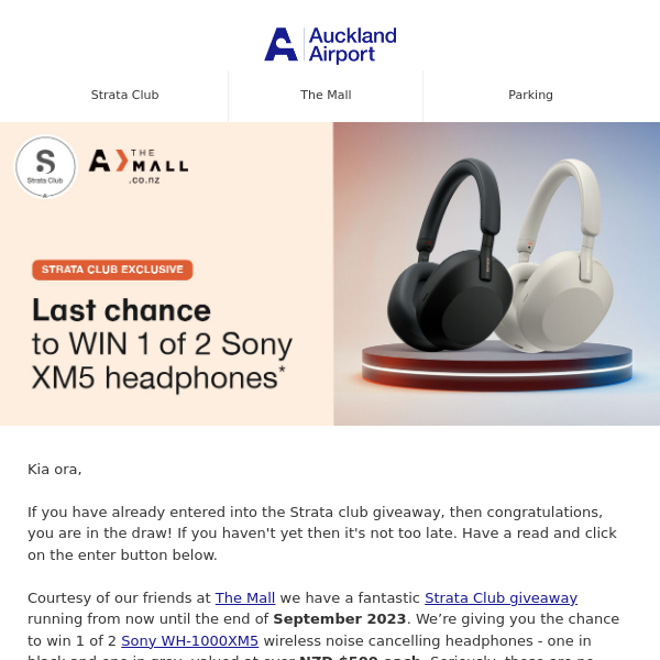 Last chance to win the latest Sony noise-cancelling headphones 🎧