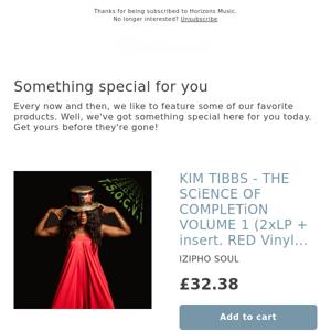 LIMITED! KIM TIBBS - THE SCiENCE OF COMPLETiON VOLUME 1 (2xLP + insert. RED Vinyl - Limited Edition of 200 Copies)