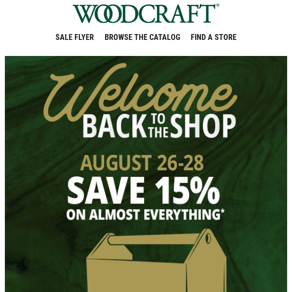 Our Back to the Shop Sale is Going On Now–Save 15%