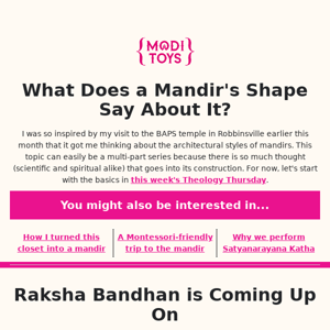 What does a mandir's shape say about it?