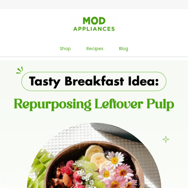 No Pulp Wasted: Transform your Leftovers