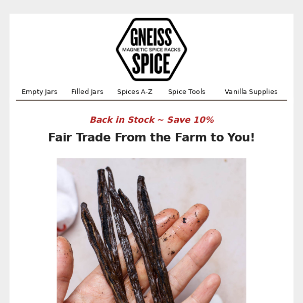 BACK IN STOCK: Save 10% on Madagascar Vanilla Beans