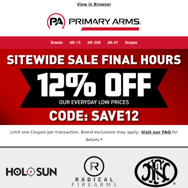 LAST CHANCE to use this 12% Sitewide Coupon