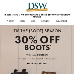 Don’t let 30% off boots slip away…