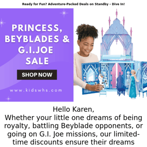 ✨ Princess, Beyblades & G.I. Joe Sale