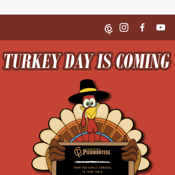 Thanksgivings Turkey Provided by Piedmontese