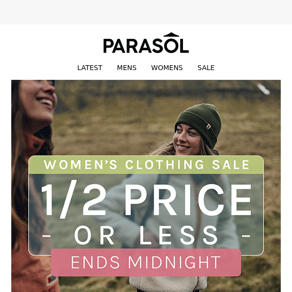 Ends Midnight | Half Price Or Less