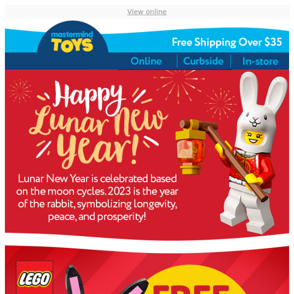 🐇 FREE LEGO Gift with Purchase!