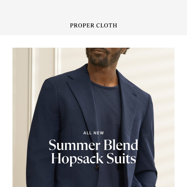 New Summer Blend Hopsack Suits