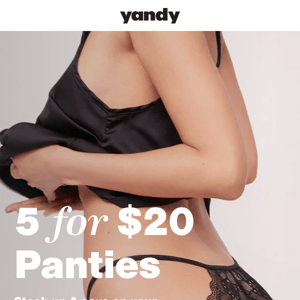 Booty-ful Deal 🍑 5 Panties for Just $20!