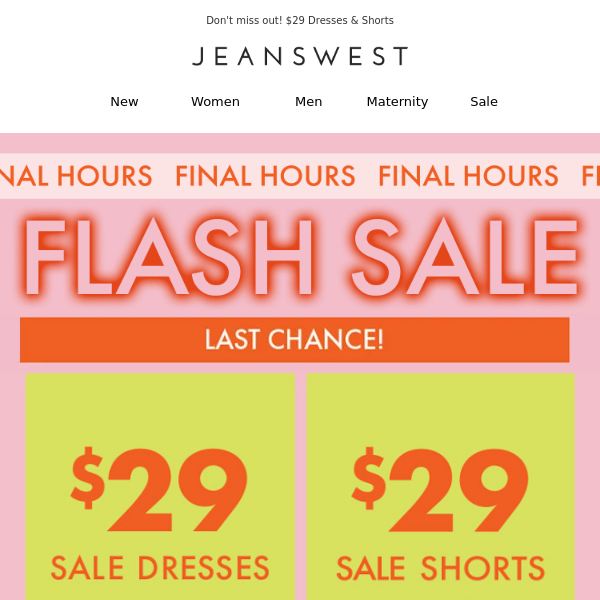 ⏰ FINAL HOURS! Flash sale ending soon