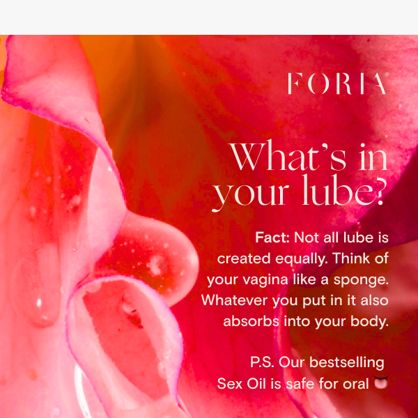 What’s in your lube?