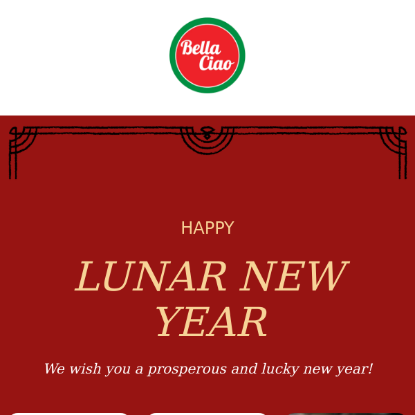 Lunar New Year Promotion- Burrata, Prosecco, Parma Ham, Lasagna, Pizza all available at special price