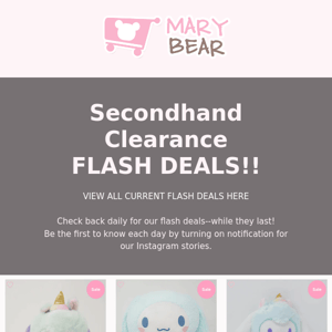 ✨ 💗Today's deal: 50¢ & up FLASH SALE--while they last!💗 ✨Sanrio, San-X, Pusheen, & more!