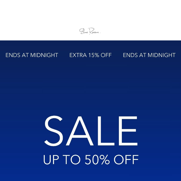 Exclusive: EXTRA 15% OFF SALE ITEMS