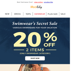 ⚡Swimwear's Secret Sale! Pick 2 for your vacation!