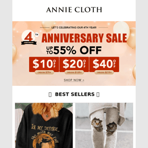 WOW! Our 4th Anniversary Sale is coming.