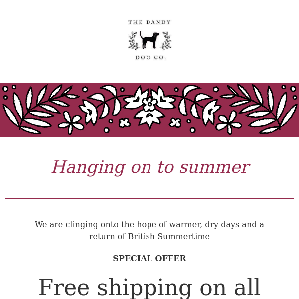 Free Shipping on orders over £15.00